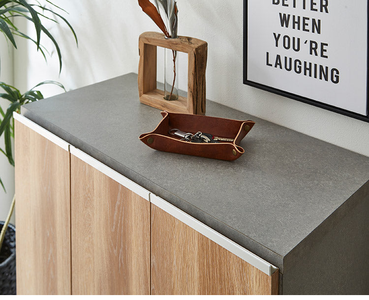 シューズボックス ロータイプ 幅75cm 国産 完成品 奥深 靴箱 下駄箱 シューズラック 玄関 収納 大川家具 おしゃれ 北欧 玄関収納(代引不可)