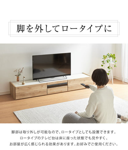 テレビ台 幅180 奥行き39 高さ44 木製 白 ナチュラル 木目 ホワイト天板 オレフィン 収納 おしゃれ ローボード 脚付きテレビ台 テレビボード TV台 TVボード テレビラック(代引不可)