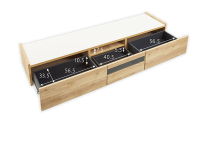 テレビ台 幅180 奥行き39 高さ44 木製 白 ナチュラル 木目 ホワイト天板 オレフィン 収納 おしゃれ ローボード 脚付きテレビ台 テレビボード TV台 TVボード テレビラック(代引不可)