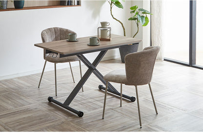 リフトテーブル 昇降式テーブル 幅120cm メラミン天板 高さ調節 ローテーブル 昇降テーブル おしゃれ 北欧 ナチュラル モダン カフェ センターテーブル ワークデスク ダイニング 折りたたみ(代引不可)