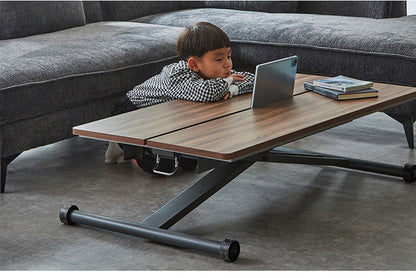 リフトテーブル 昇降式テーブル 幅120cm メラミン天板 高さ調節 ローテーブル 昇降テーブル おしゃれ 北欧 ナチュラル モダン カフェ センターテーブル ワークデスク ダイニング 折りたたみ(代引不可)