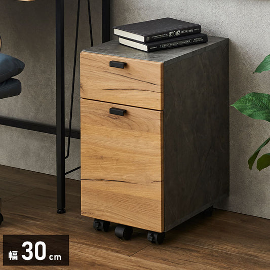 スリムワゴン デスクワゴン ワゴン チェスト ナチュラル デスクチェスト 引き出し 収納 キャスター 可動 学習机 デスクワーク テレワーク オフィス オフィス家具 サイドワゴン サイドチェスト(代引不可)