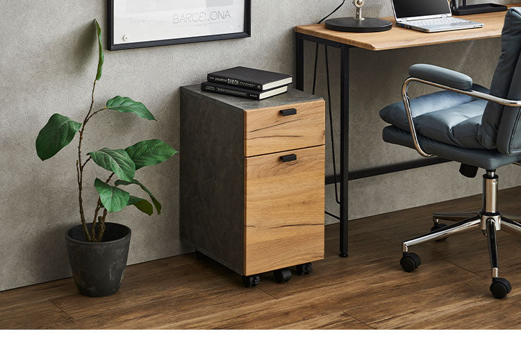 スリムワゴン デスクワゴン ワゴン チェスト ナチュラル デスクチェスト 引き出し 収納 キャスター 可動 学習机 デスクワーク テレワーク オフィス オフィス家具 サイドワゴン サイドチェスト(代引不可)
