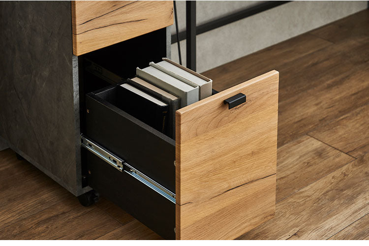 スリムワゴン デスクワゴン ワゴン チェスト ナチュラル デスクチェスト 引き出し 収納 キャスター 可動 学習机 デスクワーク テレワーク オフィス オフィス家具 サイドワゴン サイドチェスト(代引不可)