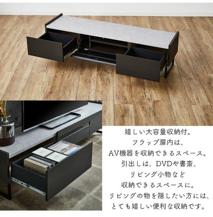 テレビ台 幅150 奥行40 高さ40 完成品 セラミック調 グレー ブラック ガラス 脚付きテレビ台 ローボード テレビボード TV台 TVボード(代引不可)