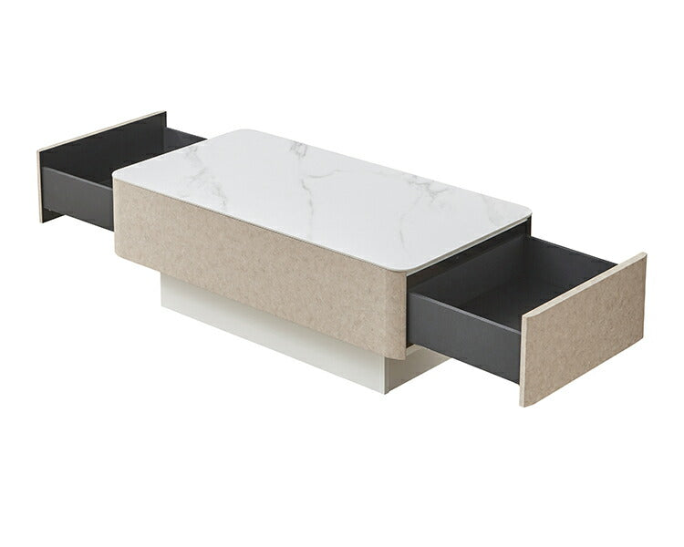 セラミック センターテーブル 引き出し 収納 テーブル 長方形 リビングテーブル おしゃれ ローテーブル シンプル モダン コンパクト 高級感 食卓テーブル 収納棚(代引不可)