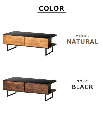 センターテーブル ガラス 幅105 奥行き45 高さ37 日本製 大川家具 完成品 ローテーブル ガラステーブル 引き出し 収納 木製 国産(代引不可)