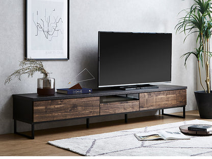 テレビ台 幅210 木製 日本製 完成品 収納 モダン 北欧 おしゃれ ブラウン ナチュラル 背面配線 引き出し ローボード 脚付きテレビ台 テレビボード TV台 TVボード テレビラック 新生活(代引不可)