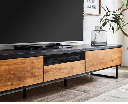 テレビ台 幅210 木製 日本製 完成品 収納 モダン 北欧 おしゃれ ブラウン ナチュラル 背面配線 引き出し ローボード 脚付きテレビ台 テレビボード TV台 TVボード テレビラック 新生活(代引不可)