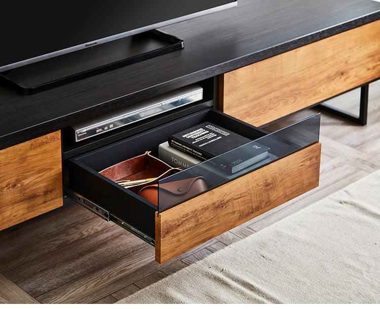 テレビ台 幅210 木製 日本製 完成品 収納 モダン 北欧 おしゃれ ブラウン ナチュラル 背面配線 引き出し ローボード 脚付きテレビ台 テレビボード TV台 TVボード テレビラック 新生活(代引不可)