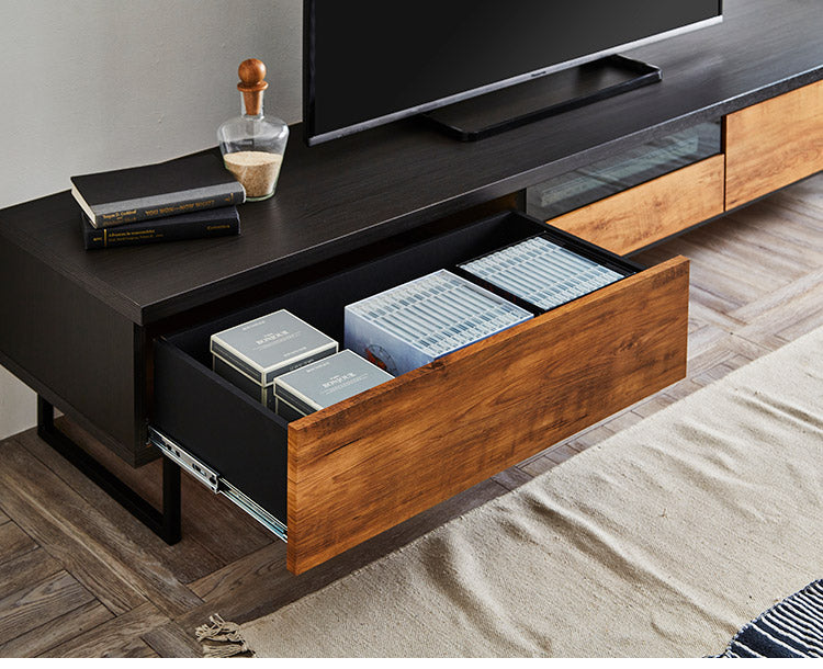 テレビ台 幅210 木製 日本製 完成品 収納 モダン 北欧 おしゃれ ブラウン ナチュラル 背面配線 引き出し ローボード 脚付きテレビ台 テレビボード TV台 TVボード テレビラック 新生活(代引不可)