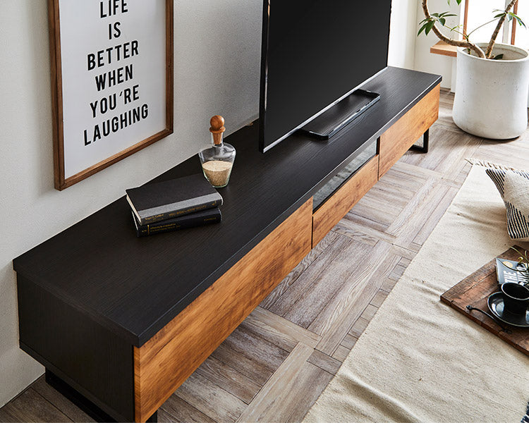 テレビ台 幅210 木製 日本製 完成品 収納 モダン 北欧 おしゃれ ブラウン ナチュラル 背面配線 引き出し ローボード 脚付きテレビ台 テレビボード TV台 TVボード テレビラック 新生活(代引不可)