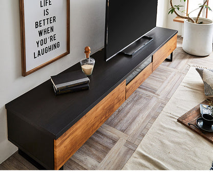 テレビ台 幅210 木製 日本製 完成品 収納 モダン 北欧 おしゃれ ブラウン ナチュラル 背面配線 引き出し ローボード 脚付きテレビ台 テレビボード TV台 TVボード テレビラック 新生活(代引不可)