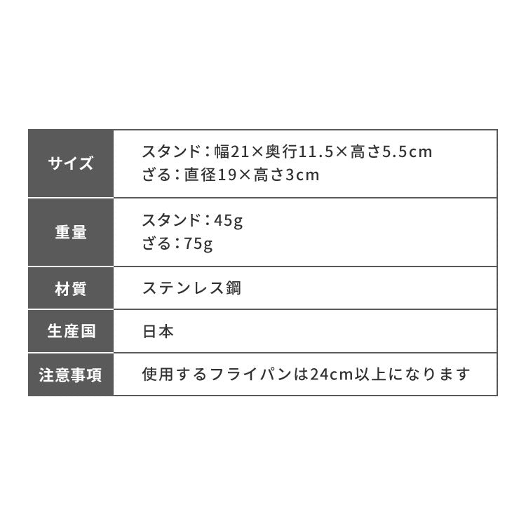 日本製 燕三条 蒸しザルセット お皿のざる&専用スタンドセット 19cm 食洗機対応 ステンレス製 蒸しかご 蒸し皿 蒸し器 せいろ せいろ蒸し器 蒸篭 スチーマー ザル ざる フライパン用 逸品物創