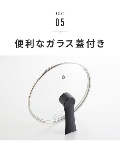 蓋付き センターエッグトリプルパンmini 20cm 深型 仕切り付き フライパン IH対応 PFOAフリー お弁当 同時調理 時短 時短調理 茹で 玉子焼き器 卵焼き器 コンパクト 油跳ね防止 蒸し焼き