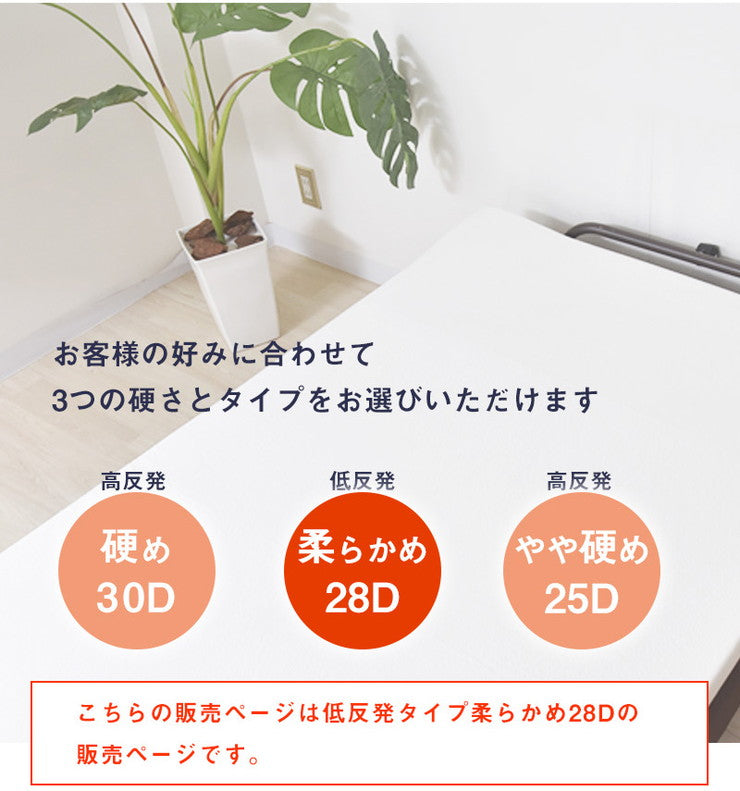 低反発マットレス セミダブル 厚さ4cm 28D オーバーレイマットレス マットレストッパー マットレスパッド(代引不可)