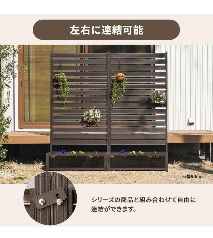 アルミフェンス 幅120cm 目隠しフェンス プランターボックス付き 目隠し 間仕切り フェンス プランター ボーダータイプ 高さ調節可能 アルミ 屋外 エクステリア 庭 おしゃれ(代引不可)