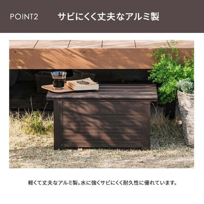 【5%OFF】屋外物置 アルミボックス 容量29L 幅60cm アルミ縁台ストッカー 収納庫 ベンチストッカー ベンチ収納 アルミ 収納箱 玄関 BOX 収納ボックス コンテナボックス ガーデン アウトドア用品 収納(代引不可)