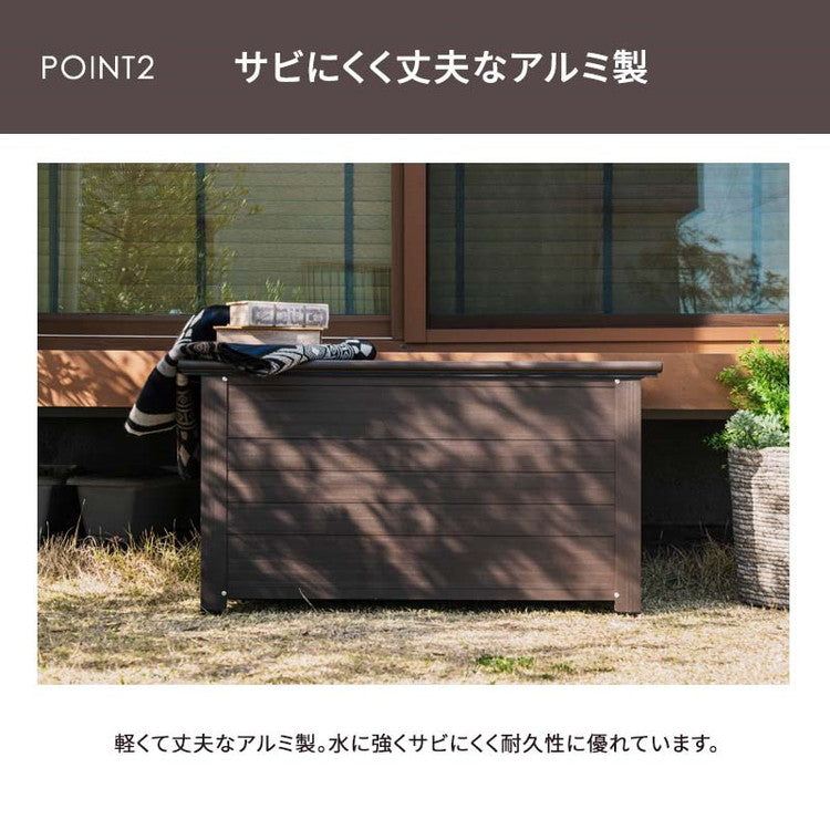 【5%OFF】屋外物置 アルミボックス 容量108L 幅90cm アルミ縁台ストッカー 収納庫 ベンチストッカー ベンチ収納 アルミ 収納箱 玄関 BOX 収納ボックス コンテナボックス ガーデン アウトドア用品 収納(代引不可)