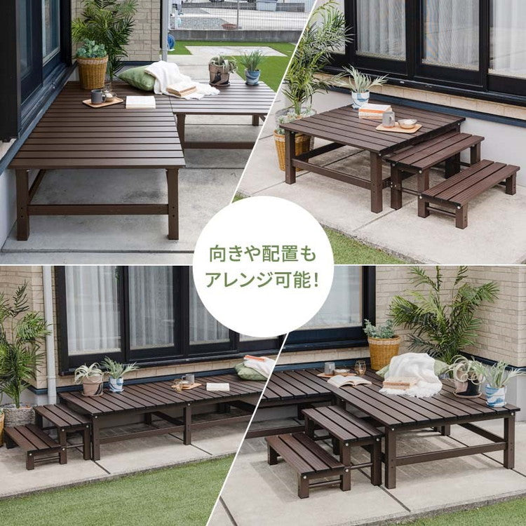 【5%OFF】アルミデッキ 縁台 幅90cm 連結金具付属 アルミ縁台 ガーデンベンチ ガーデンベンチ 縁台 ぬれ縁台 長椅子 椅子 庭 ベランダ ガーデンニング 踏み台(代引不可)