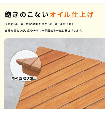 ガーデンテーブル単品 丸形 幅60cm 机 屋外 おしゃれ バルコニー 屋外 アウトドア 庭 ベランダ テラス 折り畳み 天然木 ガーデンファニチャー(代引不可)