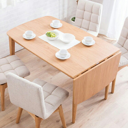 ダイニングテーブル 北欧 テーブル 木製 伸長式 伸縮 幅120-160cm ウォールナット ナチュラル バタフライテーブル 木目 食卓用 【テーブル単品】 (代引不可)