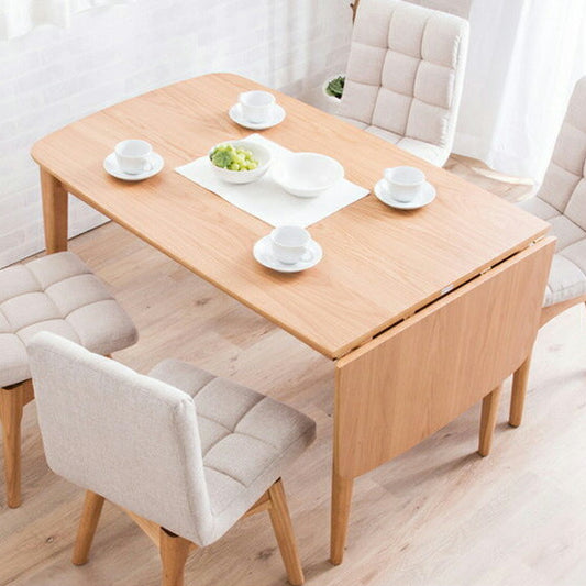 ダイニングテーブル 北欧 テーブル 木製 伸長式 伸縮 幅120-160cm ウォールナット ナチュラル バタフライテーブル 木目 食卓用 【テーブル単品】 (代引不可)
