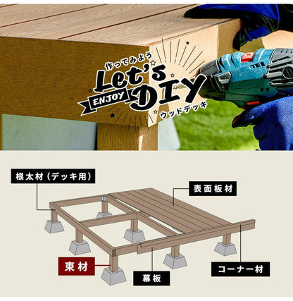 脚 木脚 人工木デッキ用 6本セット [高さ40cm] ガーデニング テラス ベランダ DIY ウッドデッキ 樹脂製 人工木 おしゃれ キット 庭 デッキ ガーデンデッキ ステージ 縁台 組立 組み立て 束材 水洗いK(代引不可)