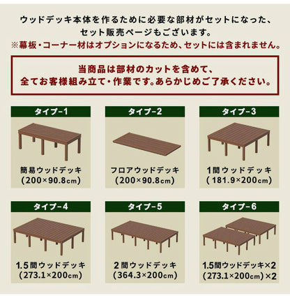 コーナー材 角材 [8本] 人工木デッキ用 ウッドデッキ DIY ガーデニング テラス ベランダ 人工木 おしゃれ キット デッキ ガーデンデッキ ステージ 庭 縁台 エクステリア 組立 DIYセット 水洗い代引不可)