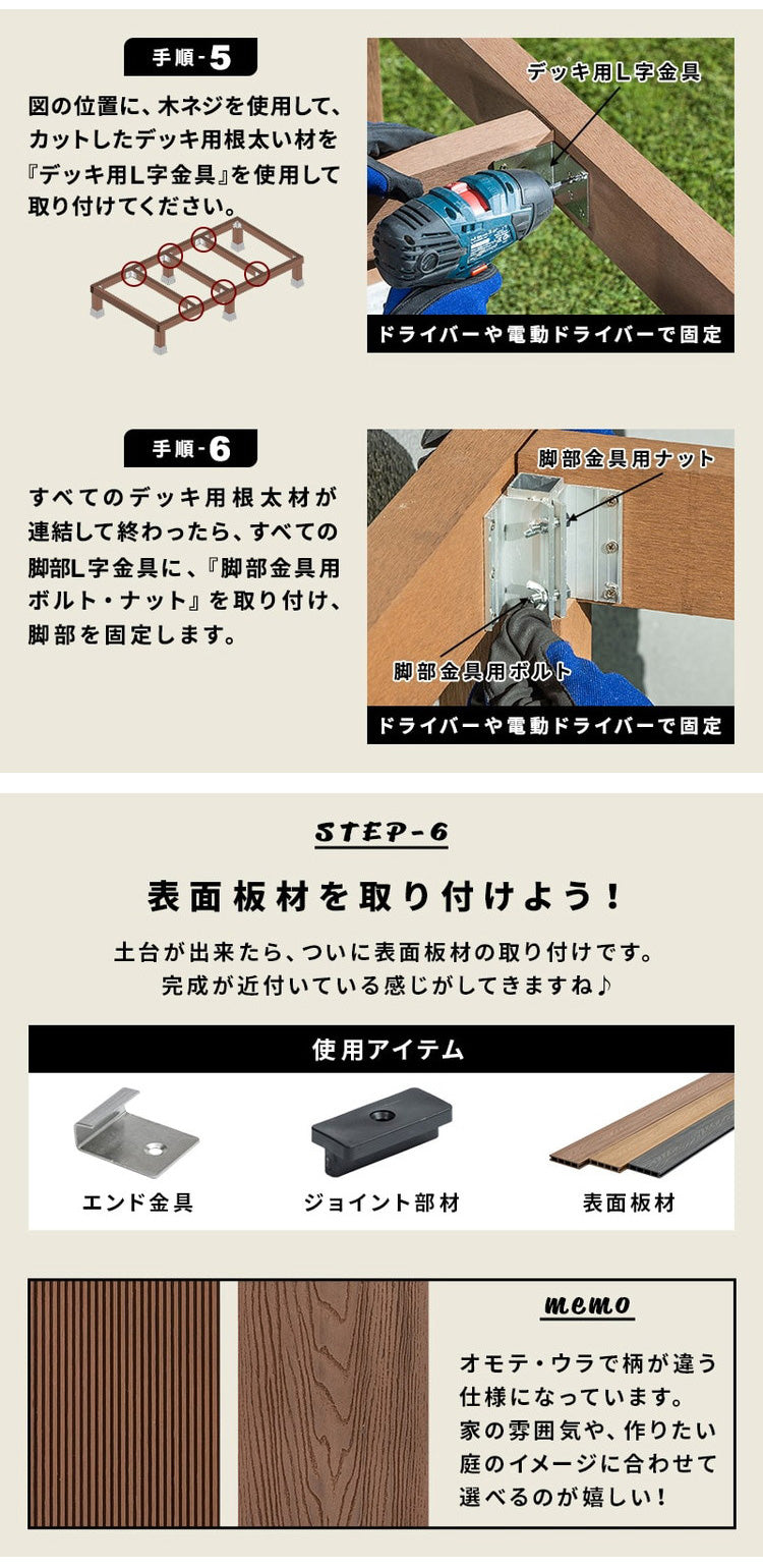 デッキ 人工木 [200×90.8cm] 人工木デッキ ガーデニング テラス 簡易タイプ DIY キット 庭 ガーデンデッキ ステージ 縁台 エクステリア オープンテラス 組み立て DIYセット 水洗いOK 高さ20~60cm(代引不可)