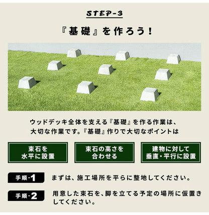 デッキ 人工木 [273.1×200cm] 1.5間サイズ 2セット ガーデニング 人工木デッキ DIY キット 庭 デッキ ガーデンデッキ ステージ 縁台 エクステリア 組み立て DIYセット 高さ20~60cm 水洗いK(代引不可)