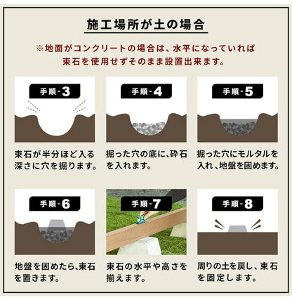 デッキ 人工木 [273.1×200cm] 1.5間サイズ 2セット ガーデニング 人工木デッキ DIY キット 庭 デッキ ガーデンデッキ ステージ 縁台 エクステリア 組み立て DIYセット 高さ20~60cm 水洗いK(代引不可)