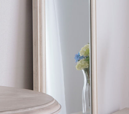 鏡 ミラー 全身 姿見 アンティーク調大型ミラーW60 ホワイト ブラウン ライトブラウン 幅60ビッグミラー 全身鏡 壁掛け(代引不可)