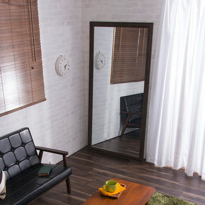 鏡 ミラー 全身 姿見 アンティーク調大型ミラーW90 ホワイト ブラウン ライトブラウン 幅90ビッグミラー 全身鏡 壁掛け(代引不可)