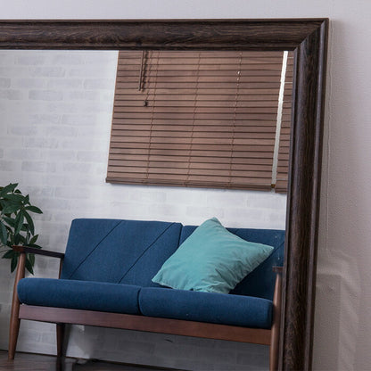 鏡 ミラー 全身 姿見 アンティーク調大型ミラーW90 ホワイト ブラウン ライトブラウン 幅90ビッグミラー 全身鏡 壁掛け(代引不可)