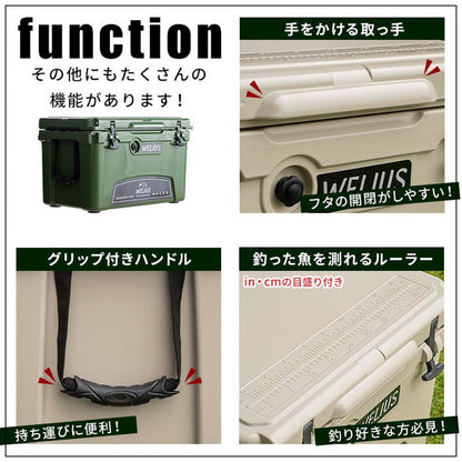 ハードクーラーボックス 42.6L 1年保証 6日間0度をキープする高い保冷力 優れた耐久性 クーラーボックス クーラーBOX 釣り キャンプ BBQ バーベキュー 運動会 海水浴 アウトドア スポーツ(代引不可)