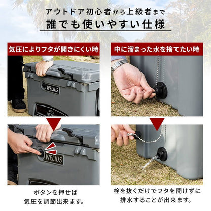 ハードクーラーボックス 18.9L 1年保証 6日間0度をキープする高い保冷力 優れた耐久性 クーラーボックス クーラーBOX 釣り キャンプ BBQ バーベキュー 運動会 海水浴 アウトドア スポーツ(代引不可)