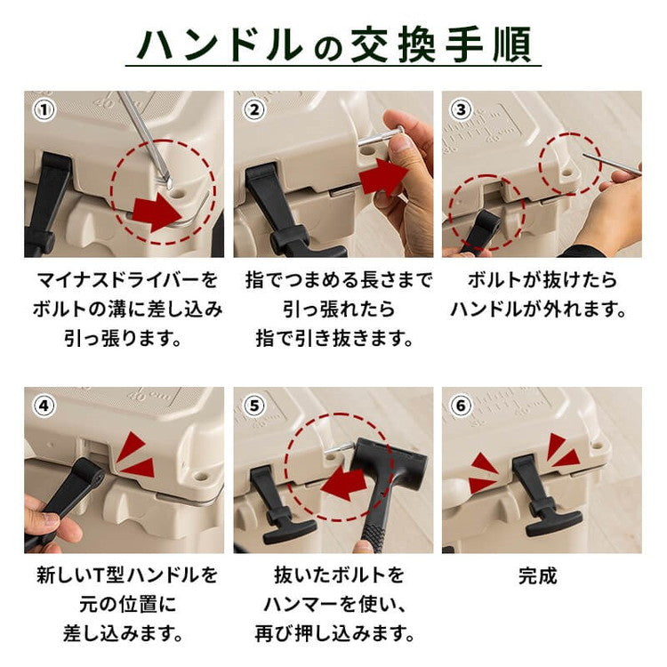 【5%OFF】クーラーボックス専用 T型ハンドル 2個セット(代引不可)
