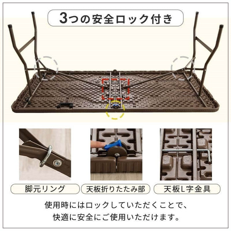 【5%OFF】ラタン調 折りたたみ ガーデン 4点セット マカティ 幅180cm 折りたたみテーブル 折りたたみチェア ベンチ セット 屋外 テーブル アウトドアチェア 折り畳み コンパクト ガーデンファニチャー(代引不可)