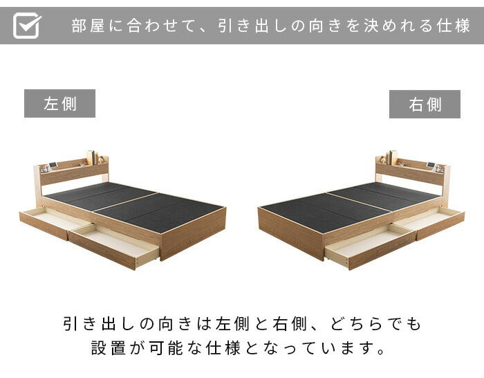 収納ベッド 収納付きベッド シングル ボンネルコイルマットレス付き 宮棚・コンセント付き 引き出し2杯チェスト 大容量収納 すのこベッド 大型シングルベッド 収納ベッド 収納付きベッド(代引不可)