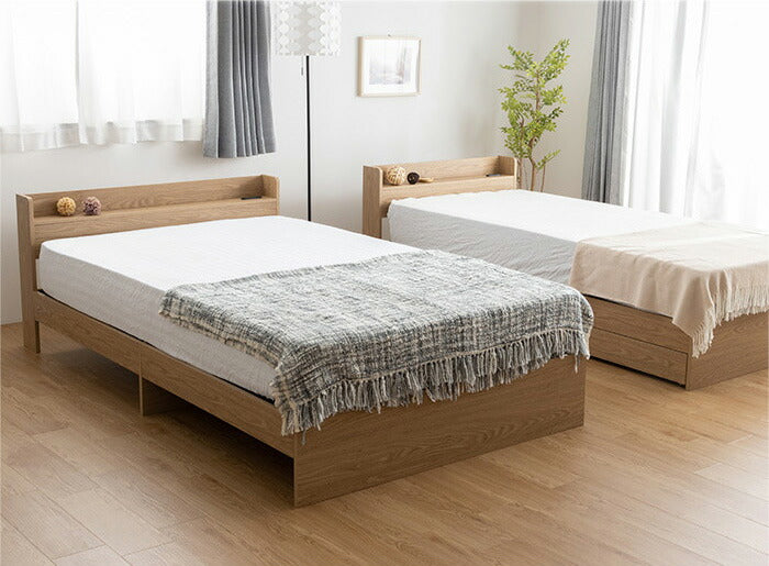 収納ベッド 収納付きベッド シングル ボンネルコイルマットレス付き 宮棚・コンセント付き 引き出し2杯チェスト 大容量収納 すのこベッド 大型シングルベッド 収納ベッド 収納付きベッド(代引不可)