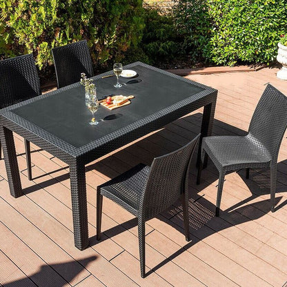 【5%OFF】ラタン調 ガーデンテーブル 幅150cm ピクシス 単品 長方形 アウトドア テーブル 屋外 アウトドア テーブル ベランダ テラス ガーデンファニチャー(代引不可)