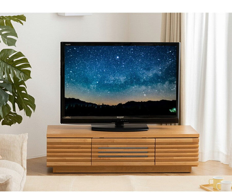 完成品 国産 格子状 テレビ台 幅120cm 天然木 テレビボード TVボード アルダー 無垢使用 木 天然木 高級感 ローボード120(代引不可)
