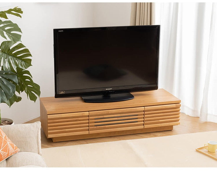 完成品 国産 格子状 テレビ台 幅120cm 天然木 テレビボード TVボード アルダー 無垢使用 木 天然木 高級感 ローボード120(代引不可)