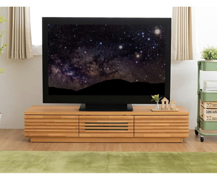 完成品 国産 格子状 テレビ台 幅150cm 天然木 テレビボード TVボード アルダー 無垢使用 木 天然木 高級感 ローボード120(代引不可)