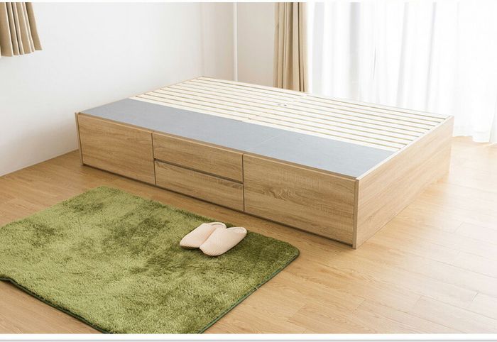 チェストベッド 収納付きベッド シングル フレームのみ ヘッドレスタイプ 引き出し4杯チェスト 大容量収納 すのこベッド 大型シングルベッド 収納ベッド 収納付きベッド(代引不可)