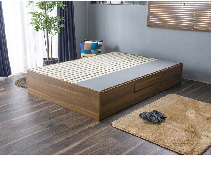 チェストベッド 収納付きベッド シングル フレームのみ ヘッドレスタイプ 引き出し4杯チェスト 大容量収納 すのこベッド 大型シングルベッド 収納ベッド 収納付きベッド(代引不可)