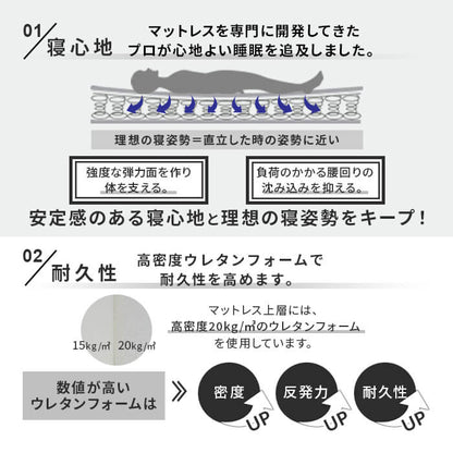 チェストベッド 収納付きベッド シングル ボンネルコイルマットレス付き 宮棚・コンセント付き 引き出し4杯チェスト 大容量収納 すのこベッド 大型シングルベッド 収納ベッド 収納付きベッド(代引不可)