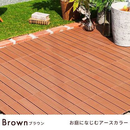 【5%OFF】人工木 ウッドタイル 32枚入り 幅30cm ウッドパネル ウッドデッキ ジョイント式 タイル ベランダ 庭 ガーデニング ガーデン DIY セット 2.8平米 デッキ 正方形 屋外(代引不可)