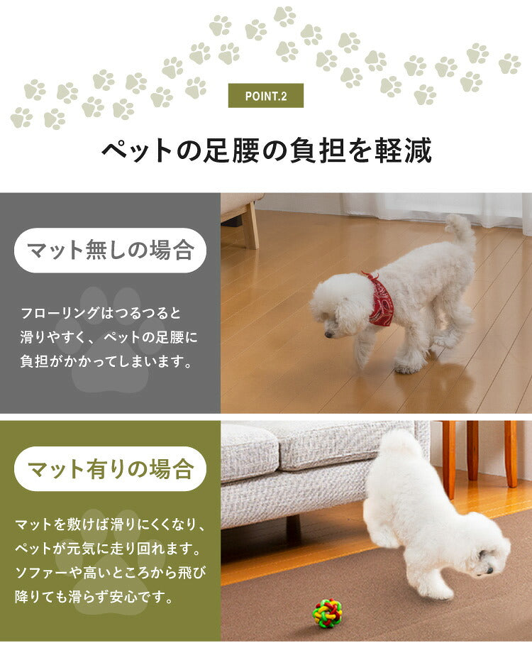 サンコー おくだけ吸着 タイルマット 45×60cm 24枚入 日本製 はっ水 撥水 滑り止め ずれない 洗える 洗濯可 ジョイントマット タイル ペット マット 床暖房対応 国産 厚さ4mm 犬用 猫用 ペット用